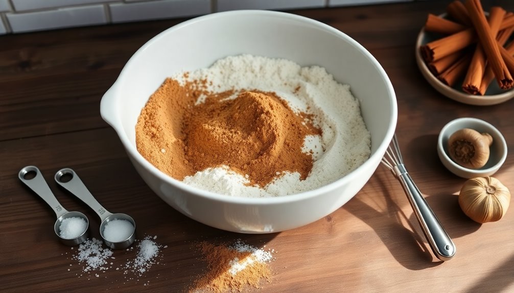 thoroughly combine dry ingredients