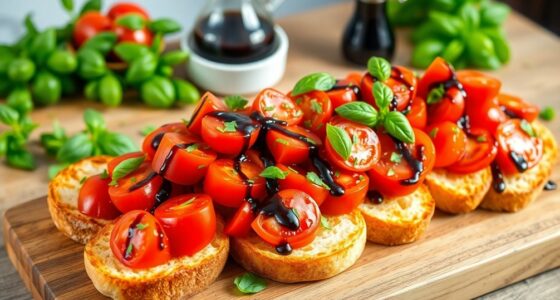 tomato topped toasted bread