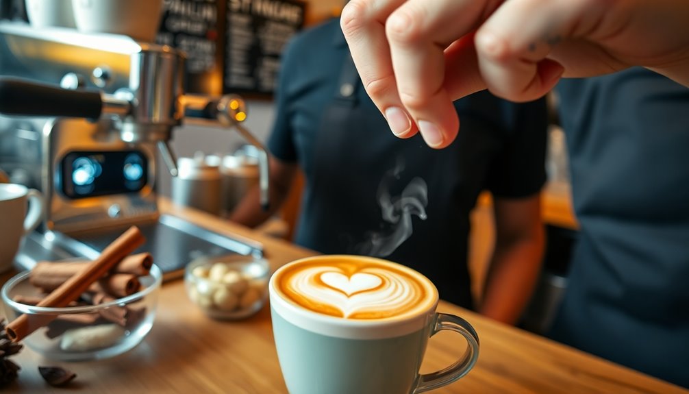 variety of coffee beverages