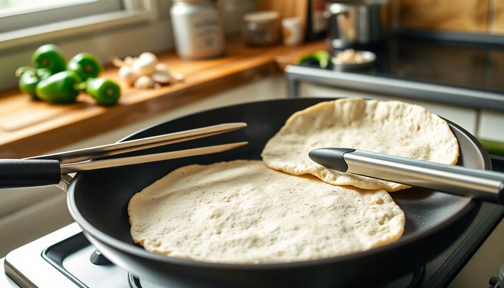 warm tortillas before filling