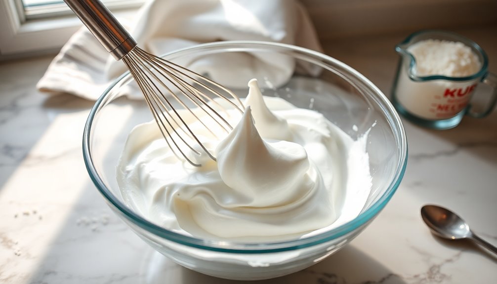 whip egg whites stiffly