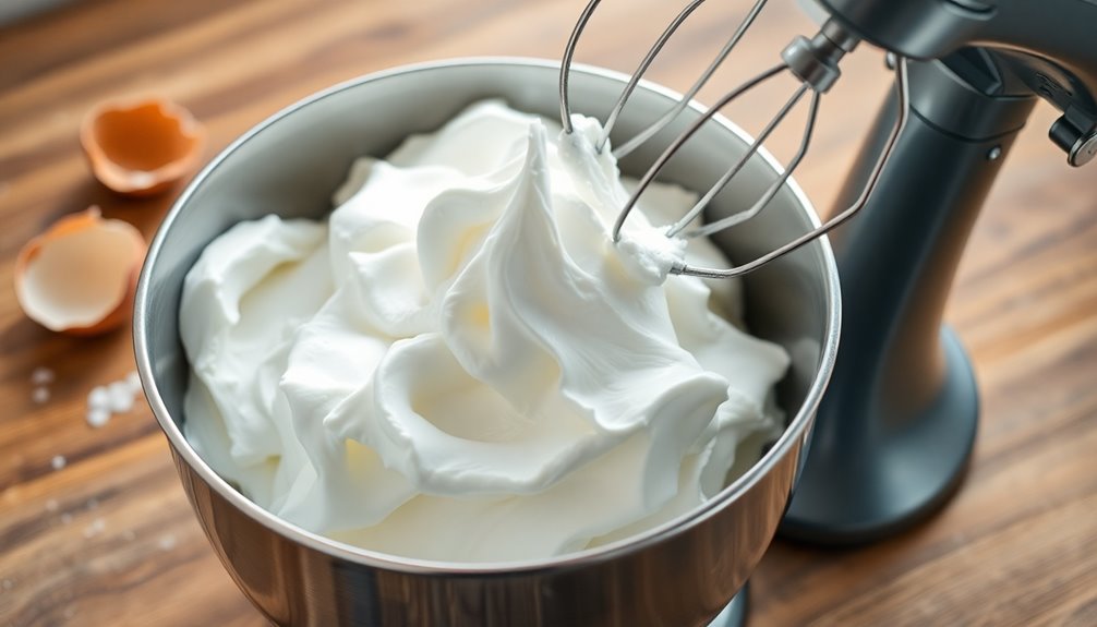 whip egg whites stiffly