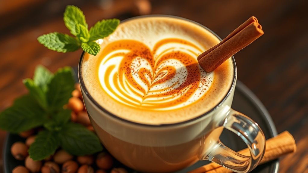 latte garnishes for flavor