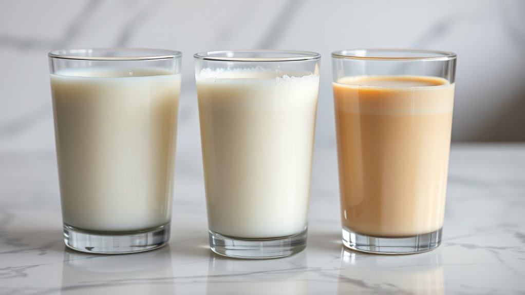 milk varieties for cappuccino