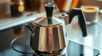 brewing moka pot coffee