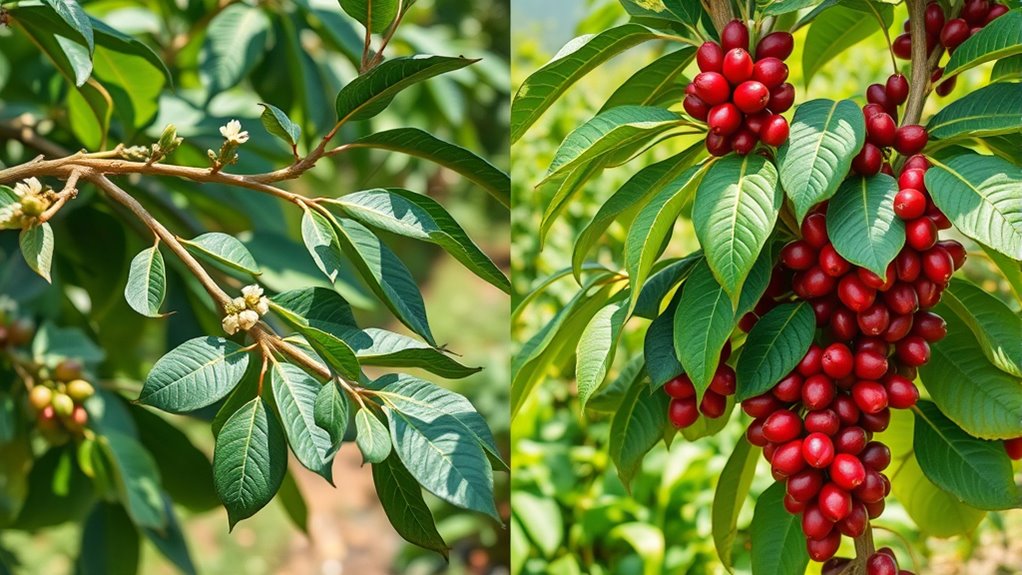 coffee plant physical differences