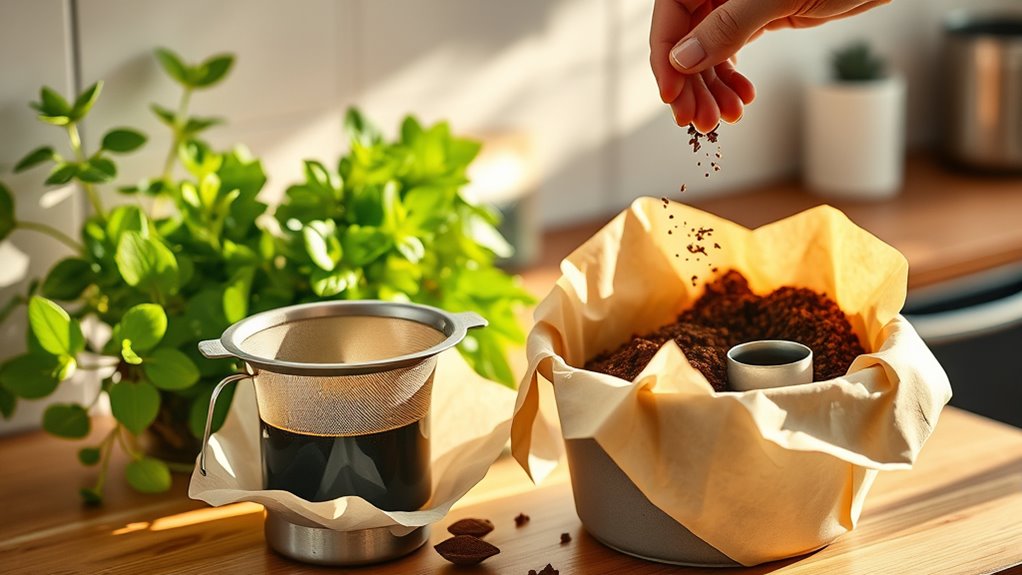 compost coffee grounds properly