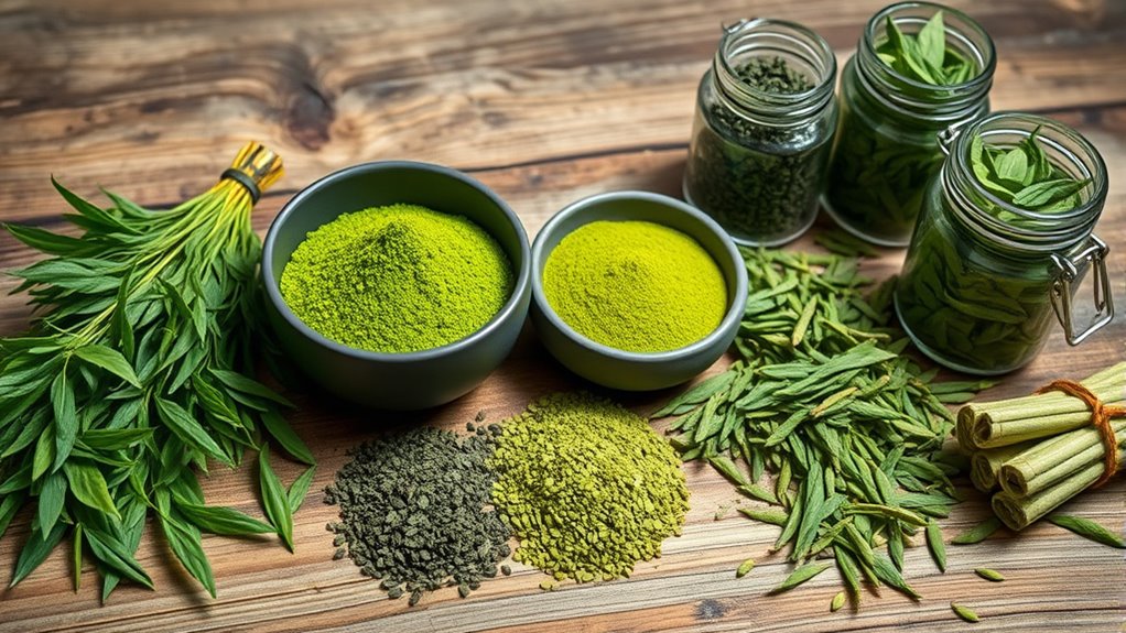 different types of green tea