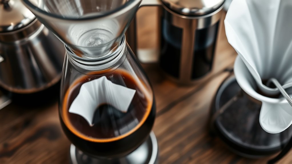 filtration influences coffee flavor