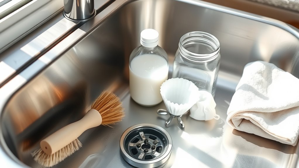 gather cleaning supplies first