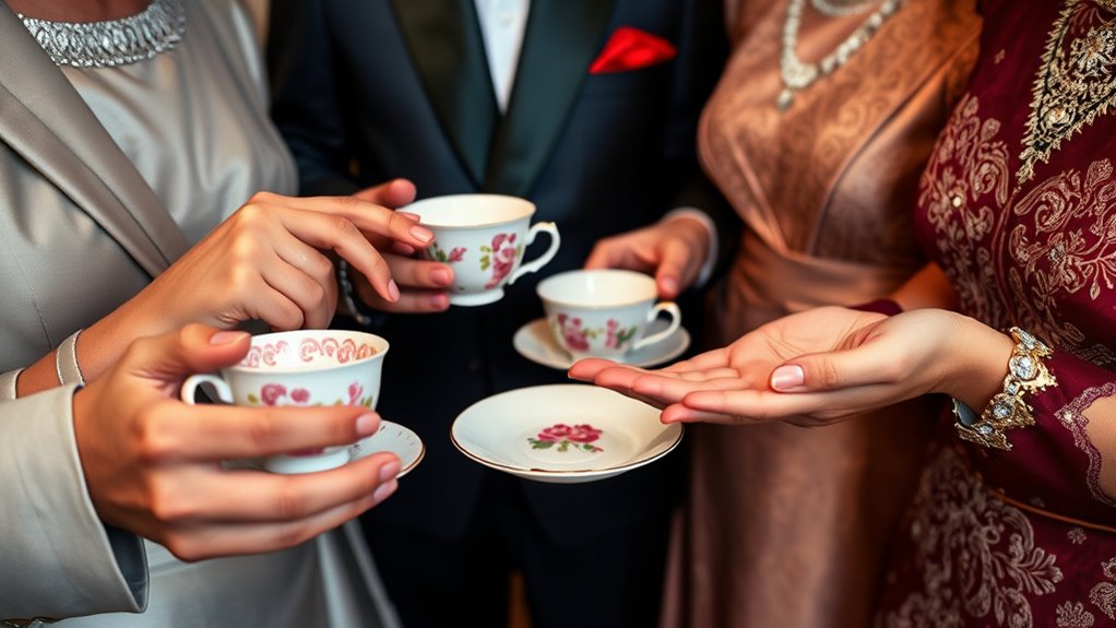 handle cups delicately gracefully