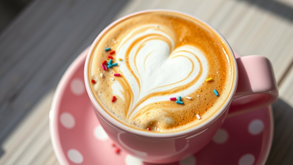 playful flavored latte enthusiasts