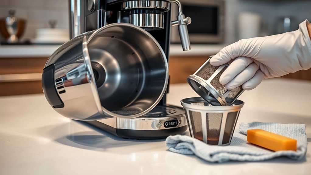 proper coffee maker disassembly