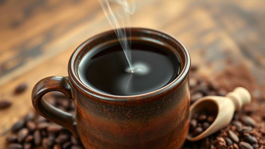 steeped cacao bean infusion