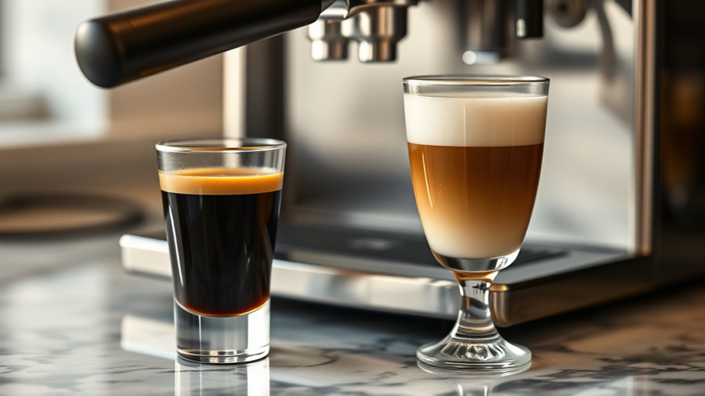 espresso versus lungo comparison
