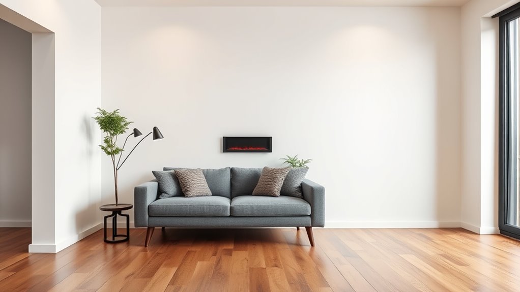 apartment friendly electric fireplace features