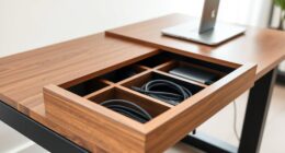 clutter free adjustable desk