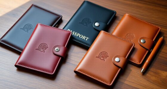 luxury leather passport sets