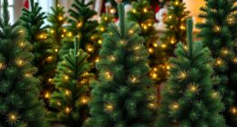 realistic pre lit christmas trees