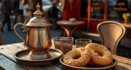 turkish tea and simit