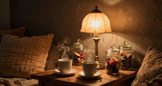 accent lamps enhance beverage areas