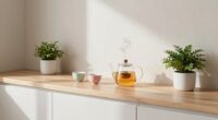 calm spacious beverage nook