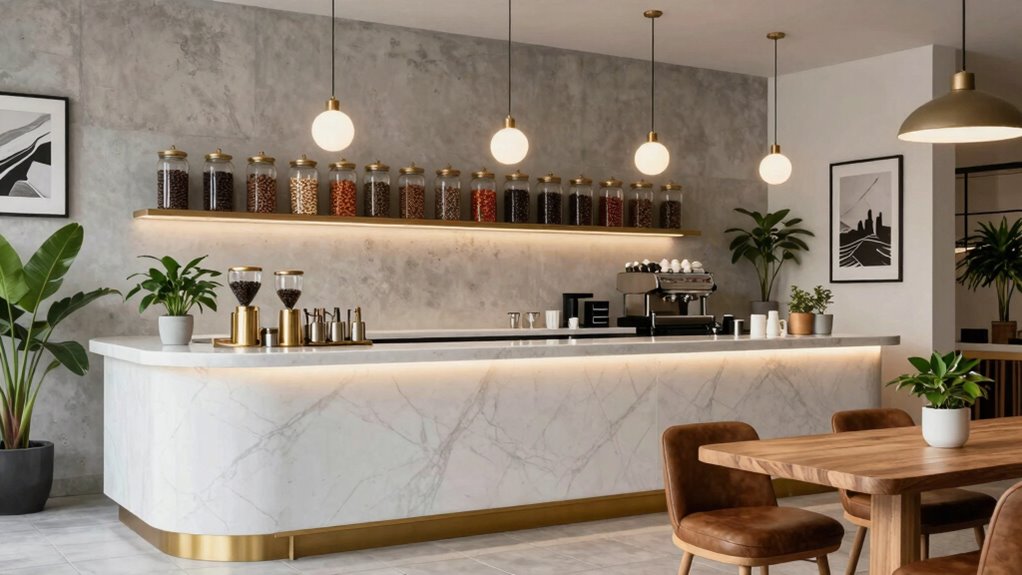 contemporary coffee bar decor