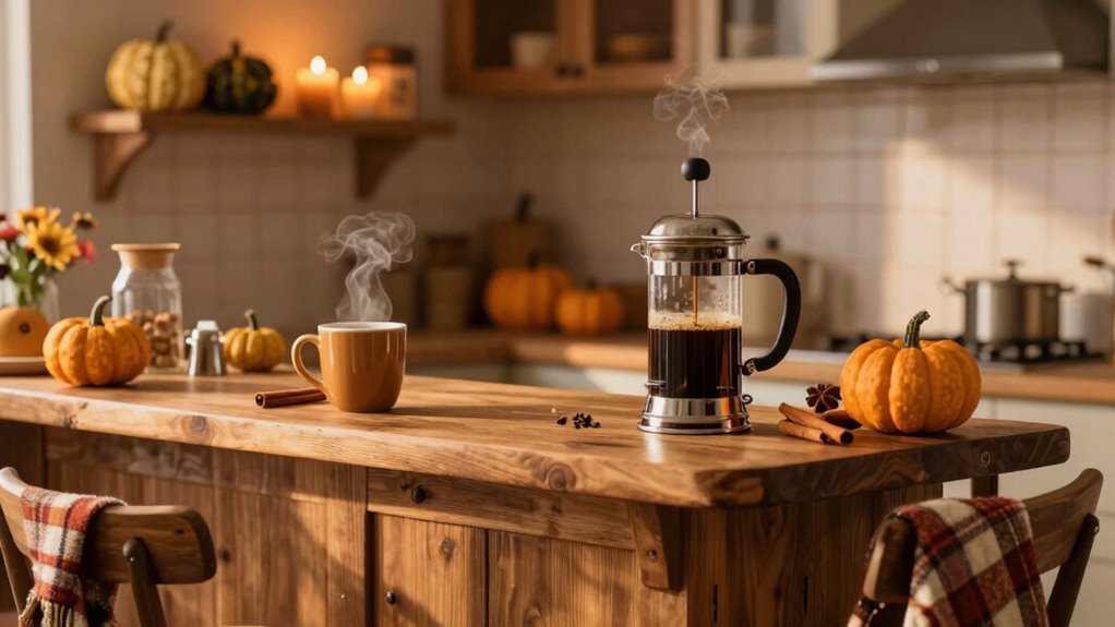 cozy fall coffee decor