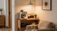 efficient small space coffee corner