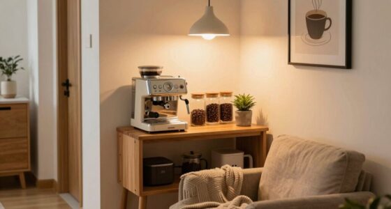 efficient small space coffee corner