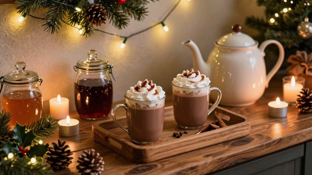 festive stylish beverage presentation
