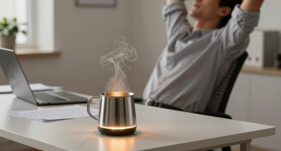 keeping coffee warm while working