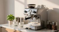neatly arranged coffee area
