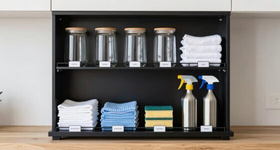 organize cleaning supplies efficiently
