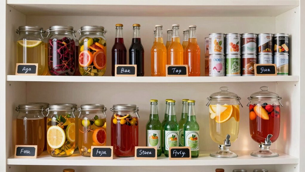 organized beverage storage system