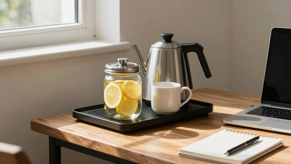 organized efficient beverage station