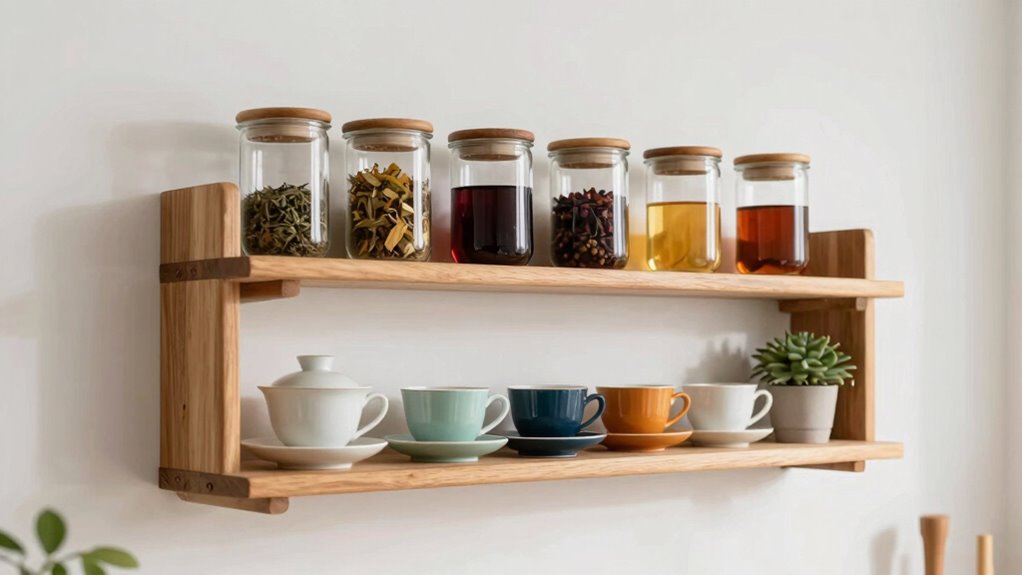 organized low caffeine beverage shelf