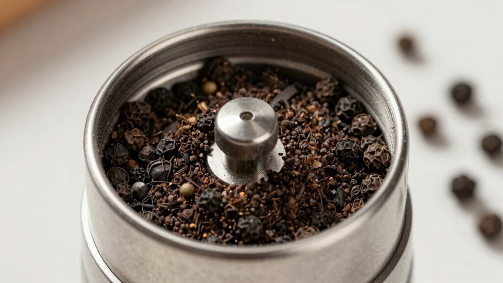 seasoning improves grind uniformity