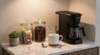 thoughtful beverage station setup
