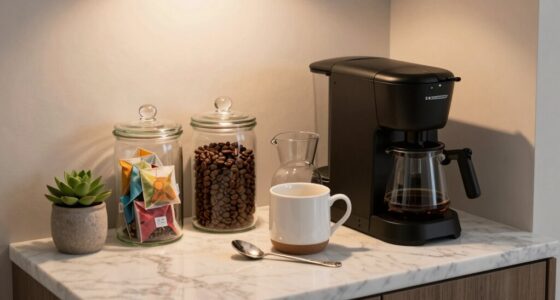 thoughtful beverage station setup