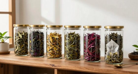 thoughtfully organized tea selections