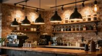 top coffee bar lighting