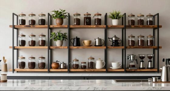 top coffee bar storage