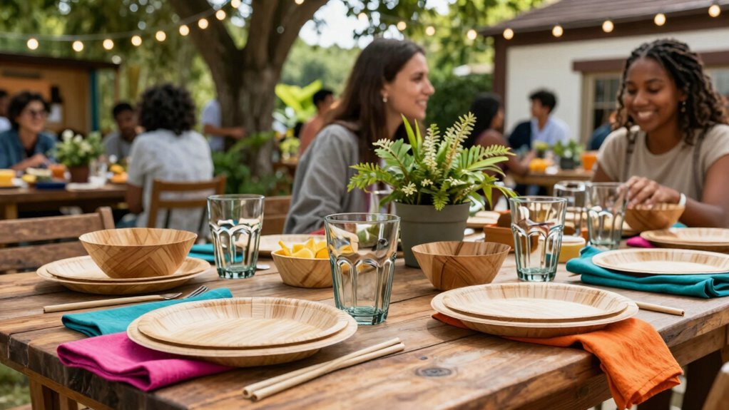 use sustainable event supplies