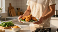 Georgina Hayden’s quick and easy recipe for panko chicken with green bean and cabbage salad with miso dressing | Quick and easy