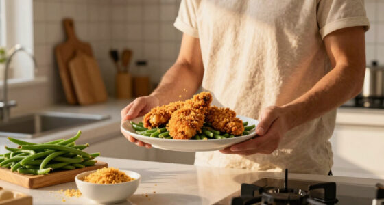 Georgina Hayden’s quick and easy recipe for panko chicken with green bean and cabbage salad with miso dressing | Quick and easy
