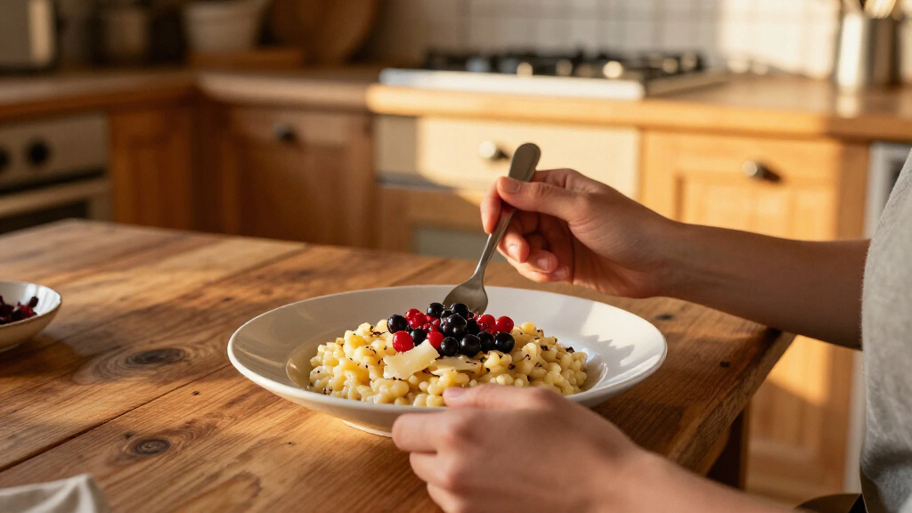Orzotto Al Formaggio, Speck E Frutti Di Bosco