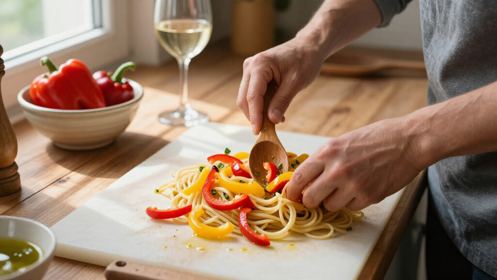 Pici In Salsa Di Peperoni Crudi